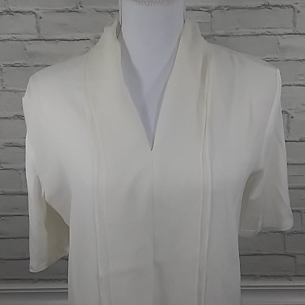 NEW H by Halston  Blouse W/ Shawl Collar - Picture 3 of 12